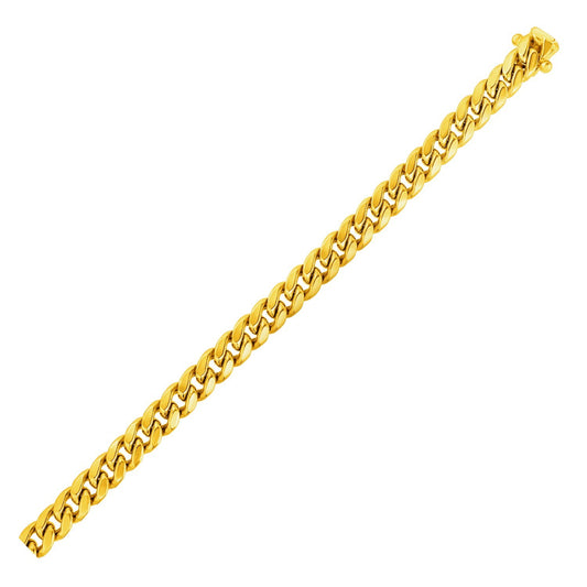 10k Yellow Gold Semi Solid Miami Cuban Bracelet (6.10 mm)