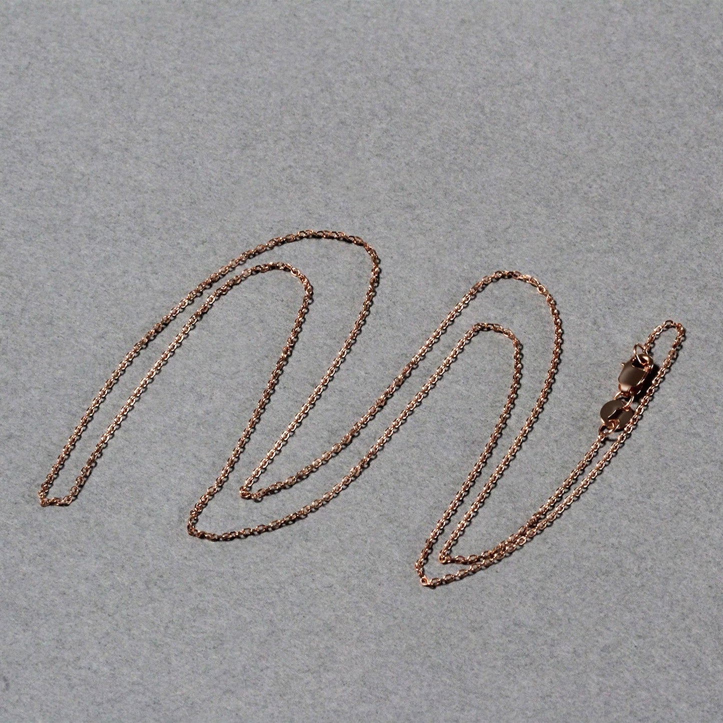 Diamond Cut Cable Link Chain in 14k Rose Gold (0.8 mm)